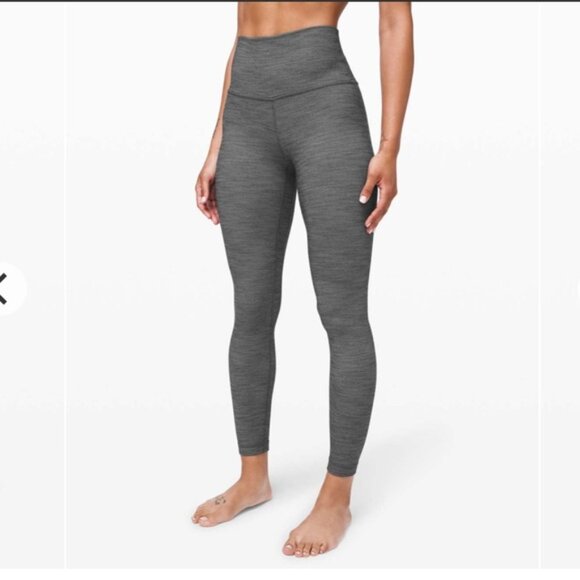 Lululemon Align Pant II 25" Mini Heathered Herringbone Black and White - Picture 4 of 11